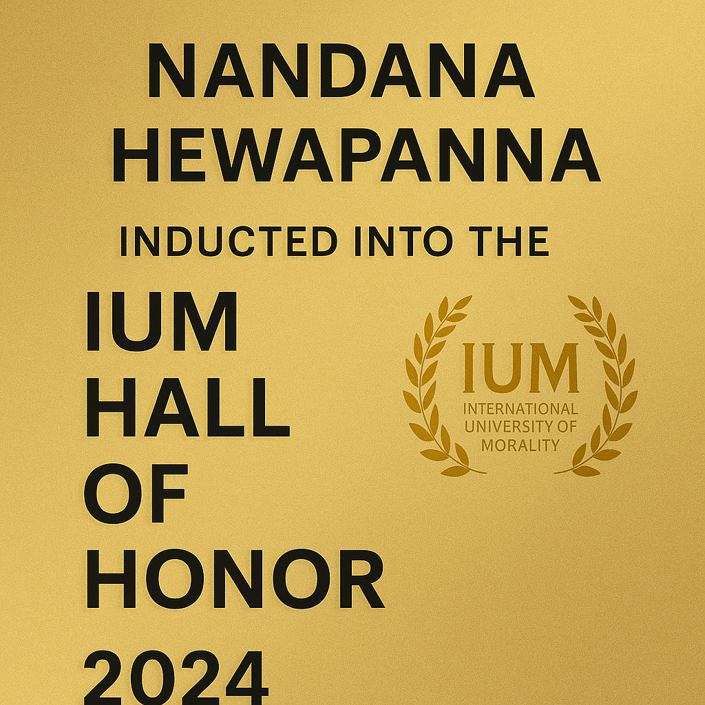Nandana Hewapanna Inducted into the IUM Hall of Honor 2024